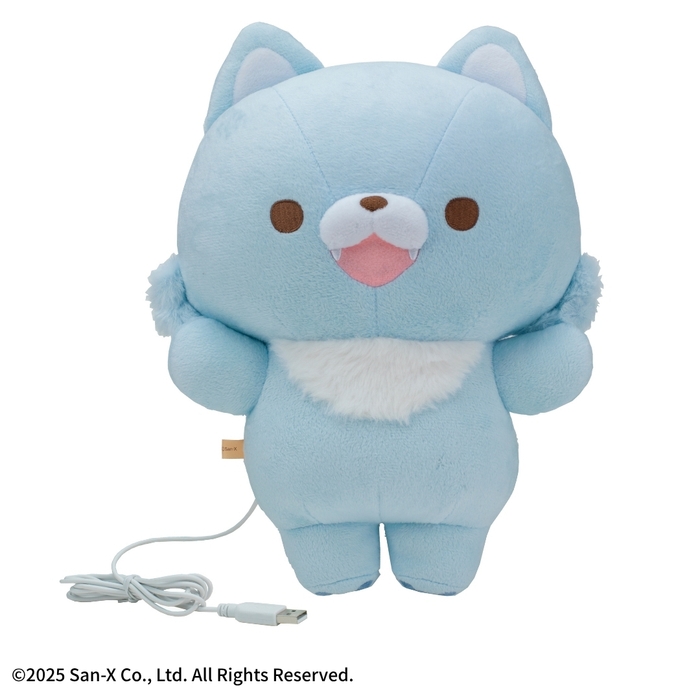 あったかぬいぐるみ　アオイコオオカミ　正面