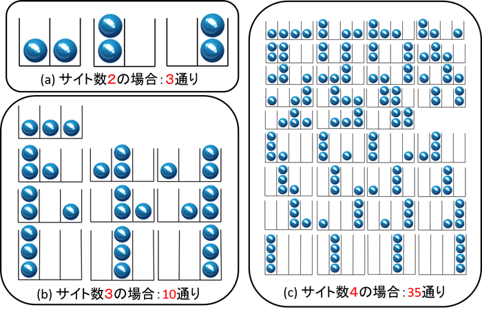 図1:サイト数と状態の数
