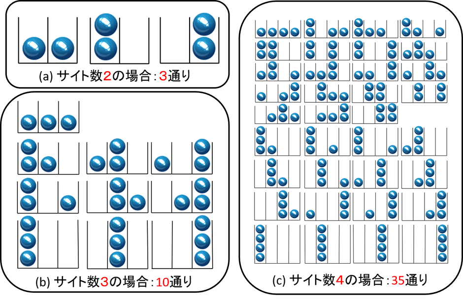 図1:サイト数と状態の数
