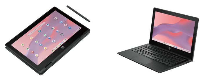 EVECLOUDと連携したGIGAスクール構想に準拠した文教向けのChromebook　「HP Fortis Flip G1m 11 Chromebook」と「HP Fortis x360 G5 Chromebook」