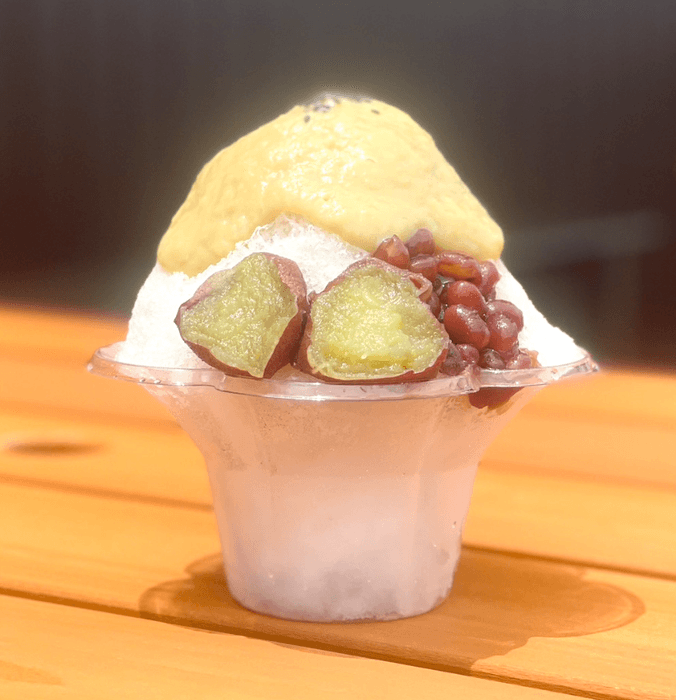 大和氷室(やまとひむろ)使用 焼き芋かき氷