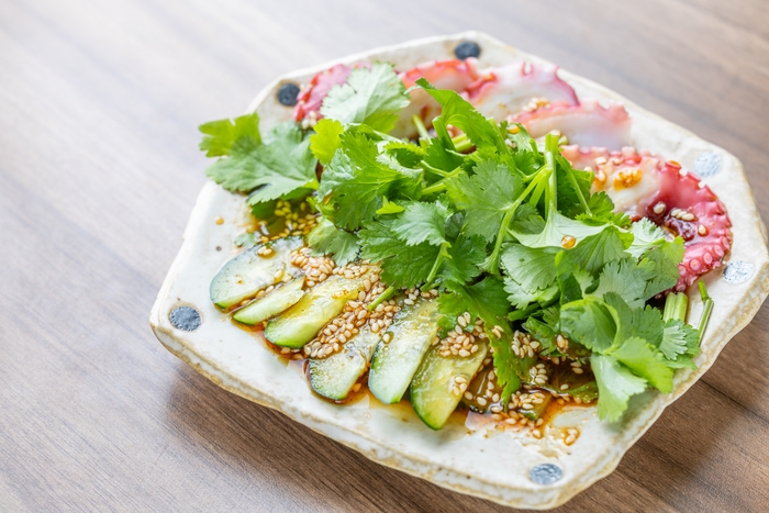 よだれタコ ピリ辛パクチーサラダ