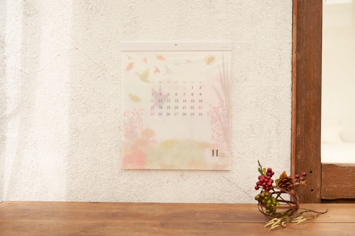 【リプラグ】glassine paper Calendar "satoyama"(グラシンペーパーカレンダー“さとやま”)