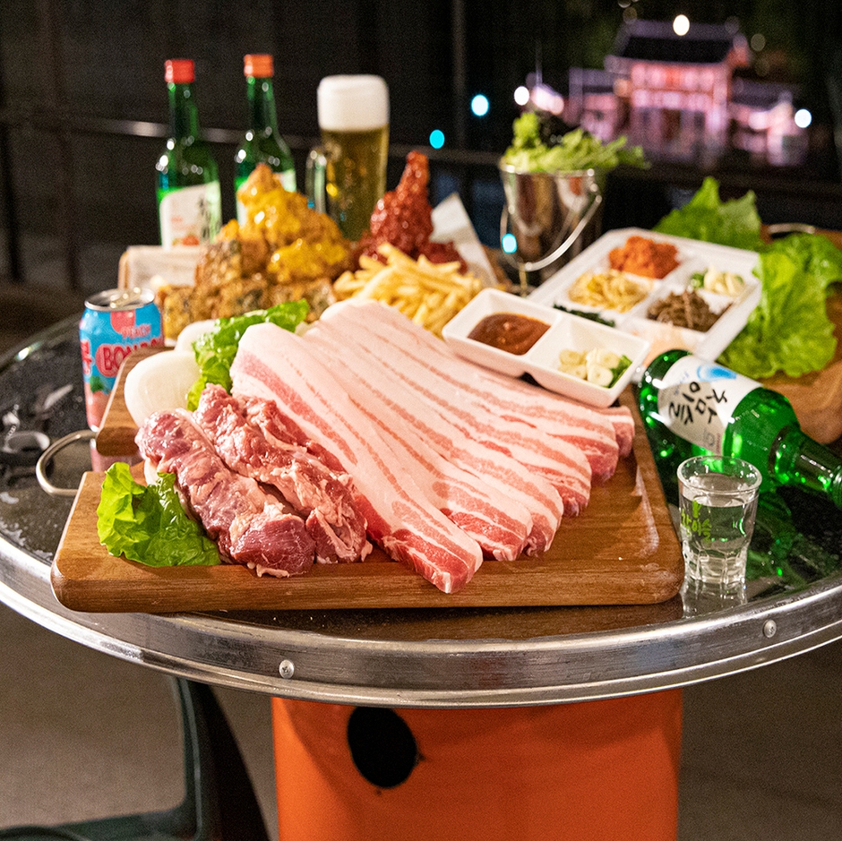 【ドラム缶】厚切りサムギョプサルプラン