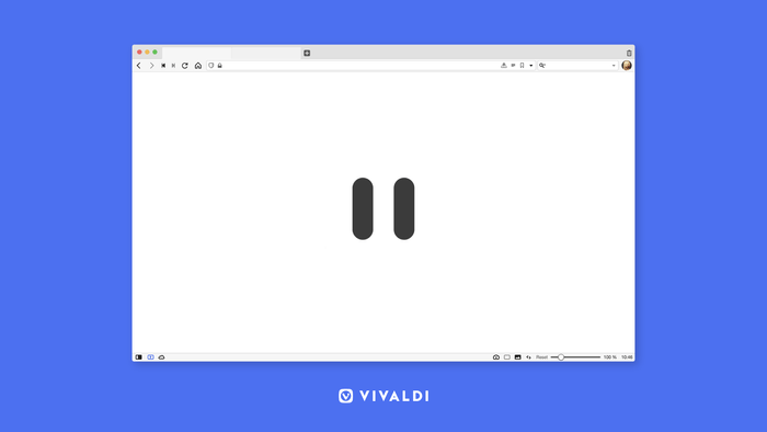 Vivaldi 3.3 インターネットを一時停止