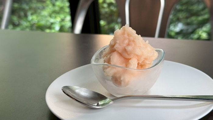 バジルとルビーグレープフルーツのシャーベット