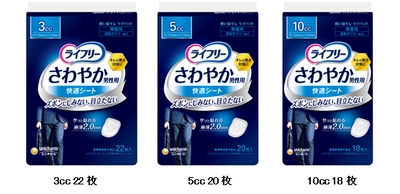 ズボンにしみない、目立たない極薄タイプ 『ライフリー さわやか男性用快適シート』新発売