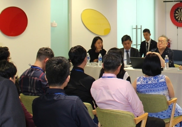 MJS社長・是枝からSynergix社従業員に向けてメッセージが語られた