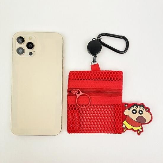 クレヨンしんちゃんのフラットなメッシュポーチ