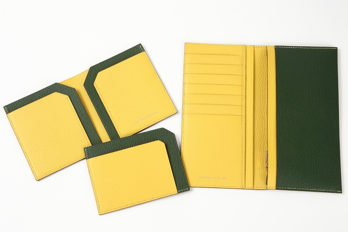 セパレート型ウォレット　グリーン＆イエロー