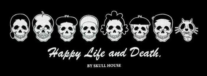 スカルファミリーTシャツ 前プリント