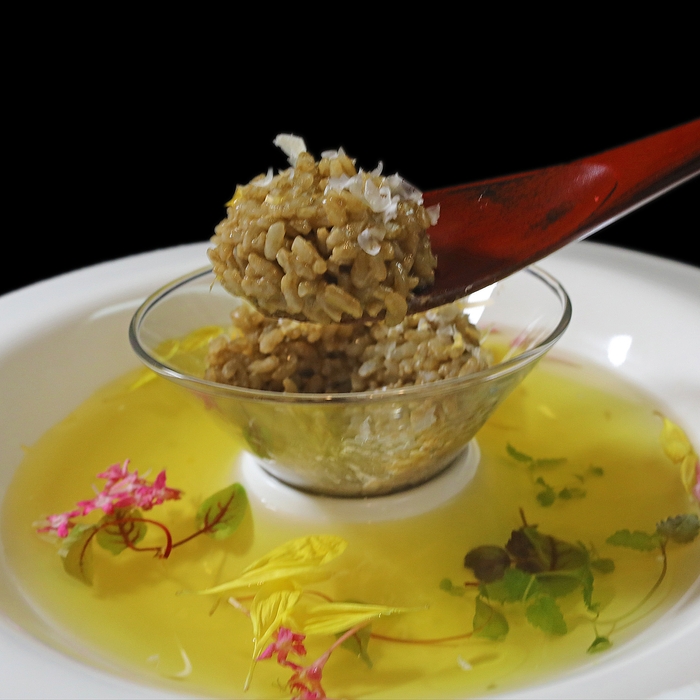 水面の風景 -ほうじ茶のリゾット-