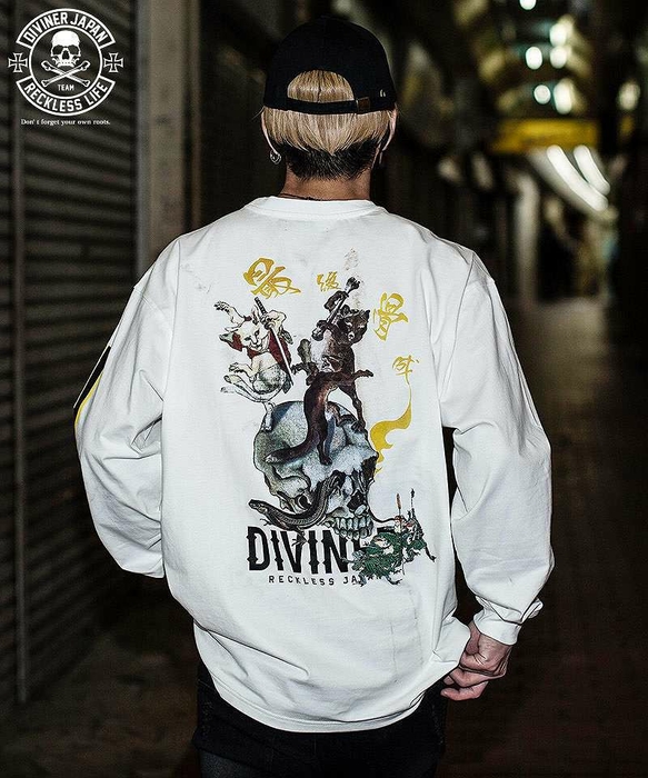 【DIVINER JAPAN】鳥獣戯画TEE（ホワイト）