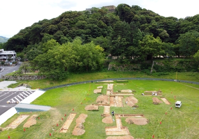 米子城跡三の丸発掘調査現場