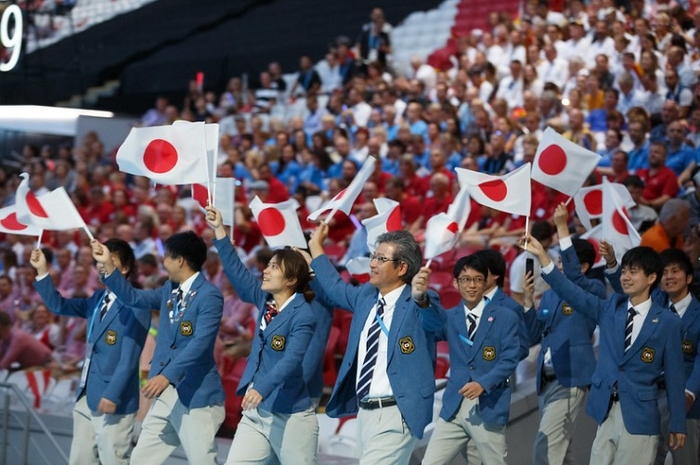 開会式での日本選手入場 Photo by WorldSkills (licensed under CC BY 2.0)