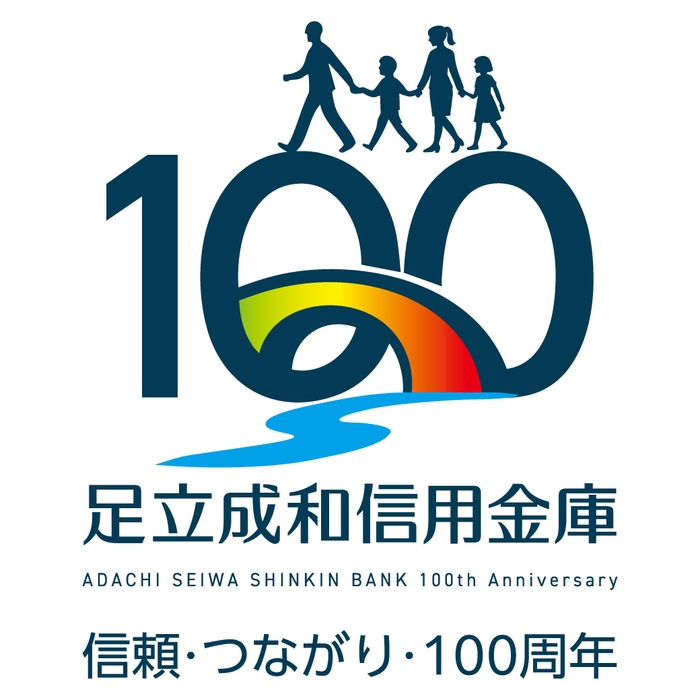 足立成和信用金庫100周年記念ロゴ
