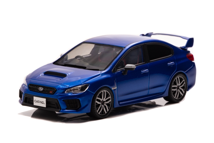 1/43 スバル WRX STI Type S (VAB) 2019 WR Blue Pearl:左前