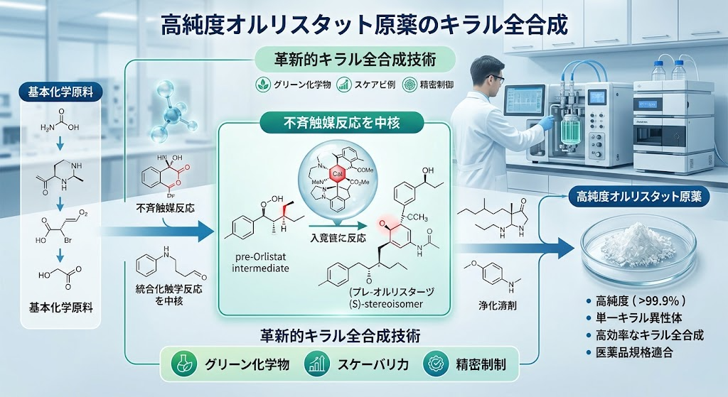 高純度オルリスタット原薬のキラル全合成市場調査報告書:世界の産業現状、競合分析、シェア、規模、動向2026-2032年の予測