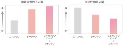 神経栄養因子の量/炎症性物質の量