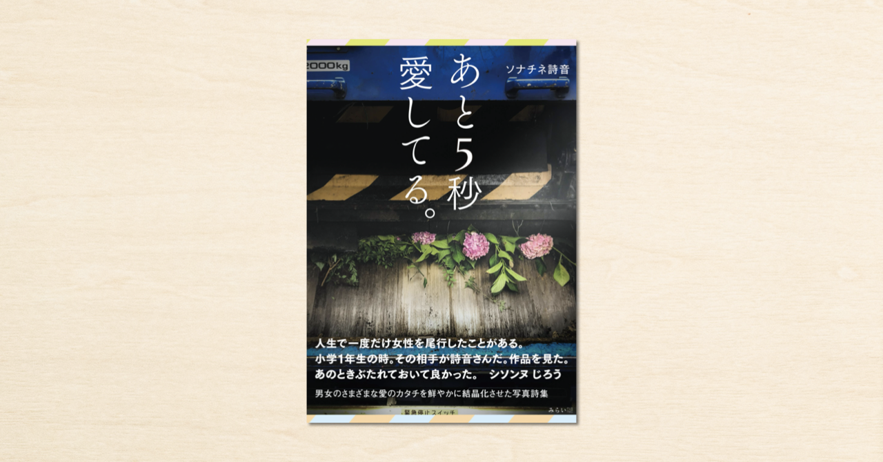 Noteで連載したソナチネ詩音さんの詩集が書籍化 あと5秒愛してる がみらいパブリッシングから1月12日 火 に発売 Newscast