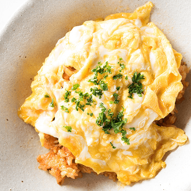 スパイシーな大人のオムライス(「柚子胡椒のアラビアータ」使用)