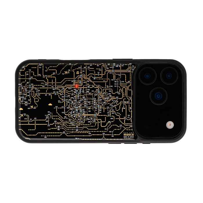 FLASH 関西回路線図 iPhone 17 Pro ケース 黒