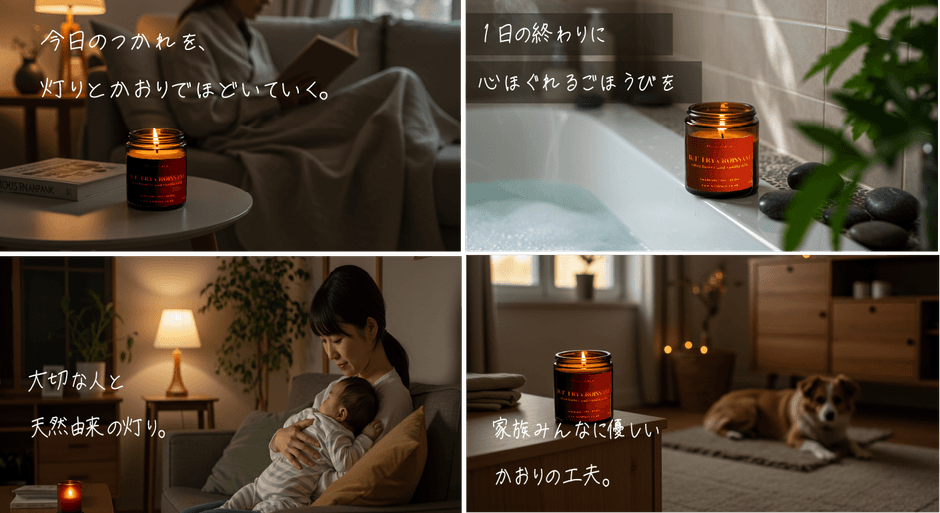 安心と癒しのキャンドルシーン