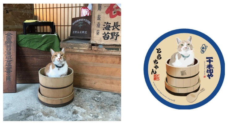 長野 善光寺近くの古民家ショップ 「一十東団や(いちじゅうとうだんや)」 ねこ店長から「オリジナル招福シール」を 6月11日～29日にプレゼント