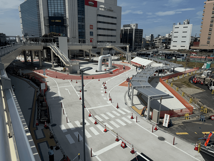 新しい取手駅西口交通広場