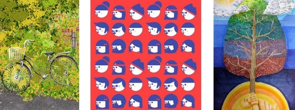 展示予定の近畿大学文芸学部生の作品(一部)