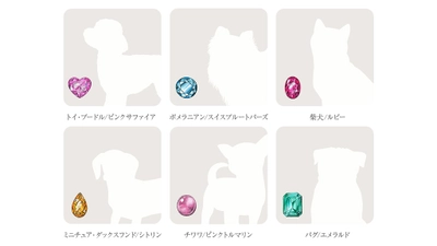 「Dog Stone（ドッグストーン）」新登場。23の犬種と、宝石の特徴から独自に選定 