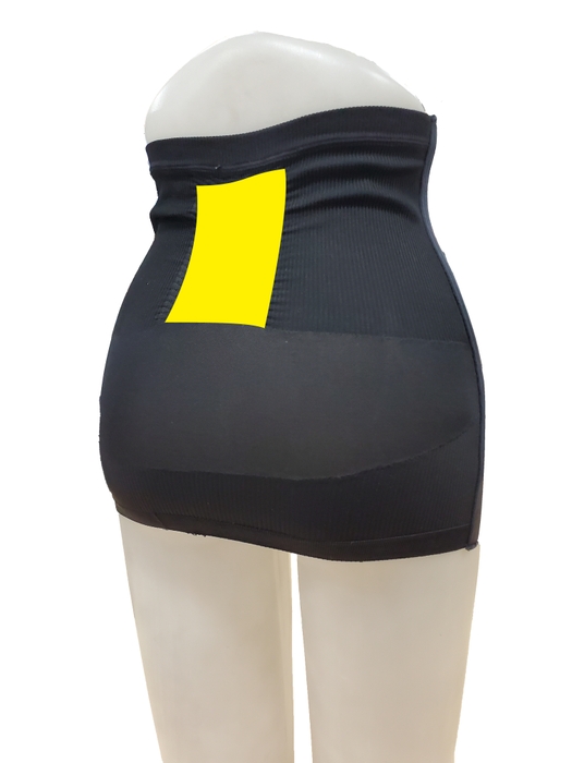 後側 腰サポート編み構成部