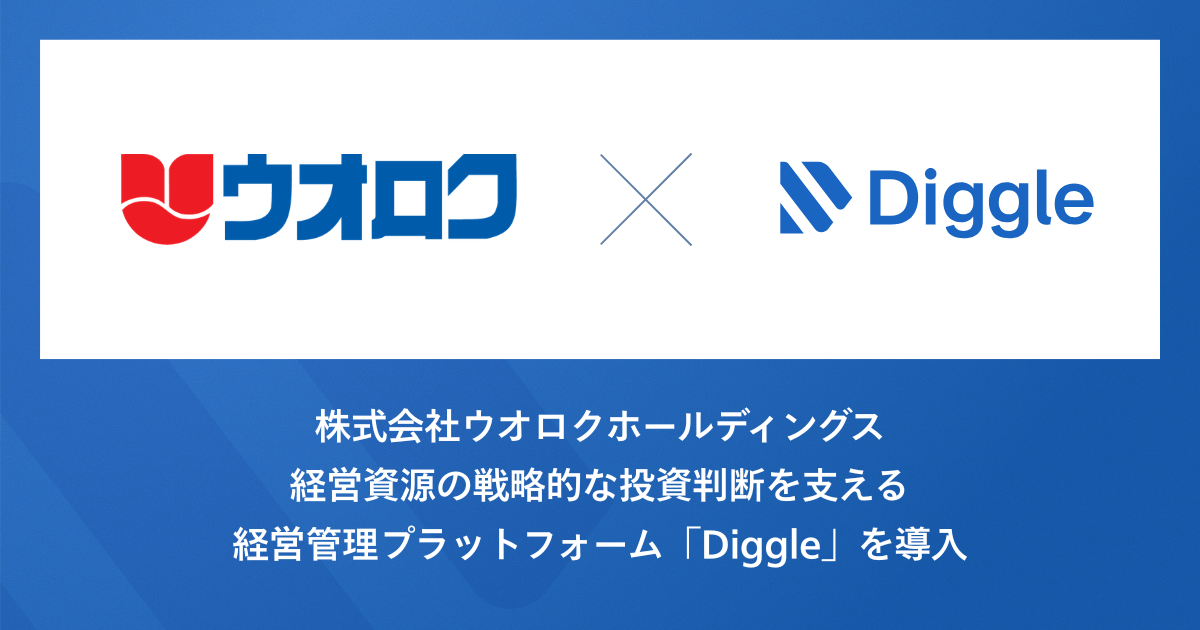 株式会社ウオロクホールディングス、「Diggle予実管理」と「Diggle設備投資管理」の同時導入で、表計算ソフト管理による属人化の解消と、データ収集および差異分析の効率化の実現を目指す