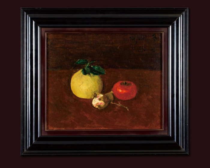 LOT081 岸田劉生 冬日小品 キャンバス・油彩