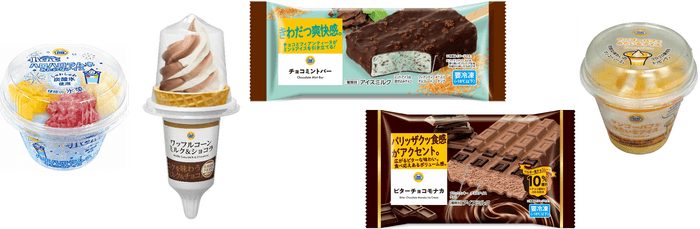ミニストップオリジナルアイス新商品5品商品画像（画像はイメージです。）