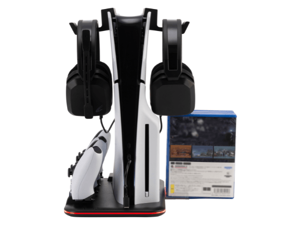 『CYBER・冷却ファン付き多機能スタンド(PS5 slim専用)』使用イメージ