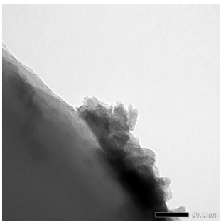 ナノダイヤモンドTEM画像50.0nm/撮影:東京農工大学院工学府