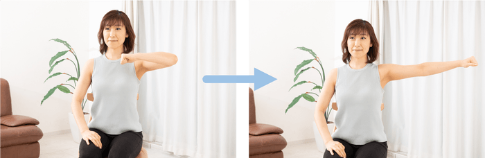 二の腕パンチで霜降り度チェック