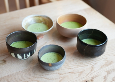 球磨禅心生活(錦町)さんでは、お好みの抹茶椀で召し上がることができます
