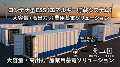  図. コンテナ型ESS（エネルギー貯蔵システム）の製品画像