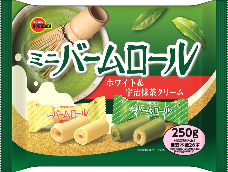 ミニバームロールホワイト＆宇治抹茶クリーム