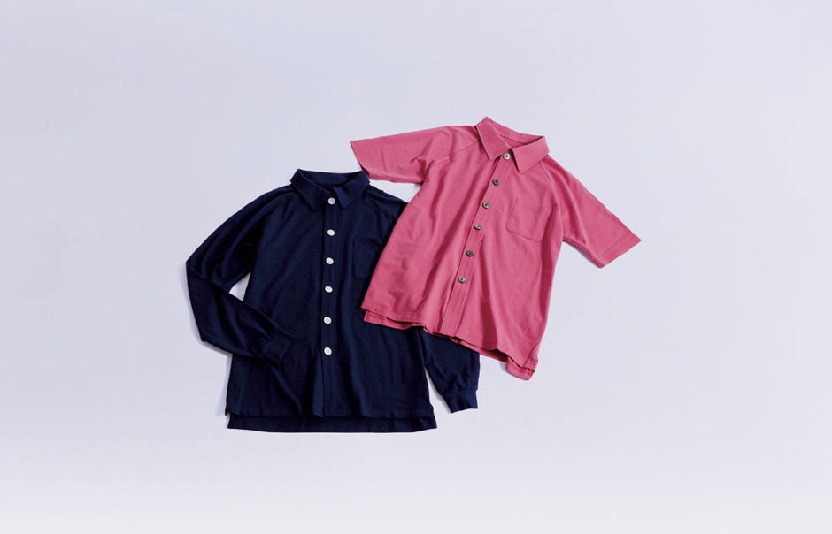 楽勝ボタン 前あきストレッチシャツ