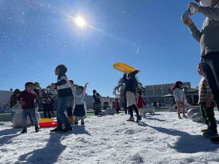 前回雪遊びイベント（2022年12月24・25日）”ホワイトクリスマス”の様子