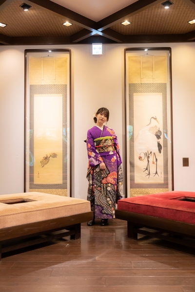 竹内栖鳳「鶴亀（つるかめ）」大正3年頃