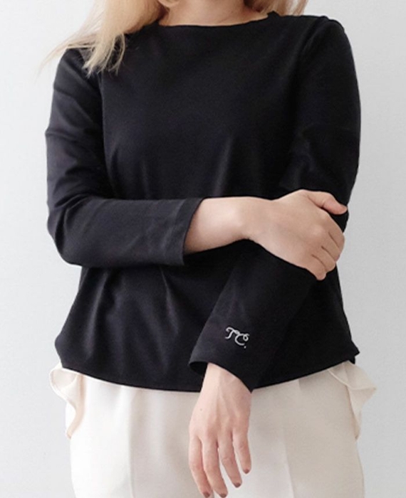 ラウンドヘムコットンカットソー