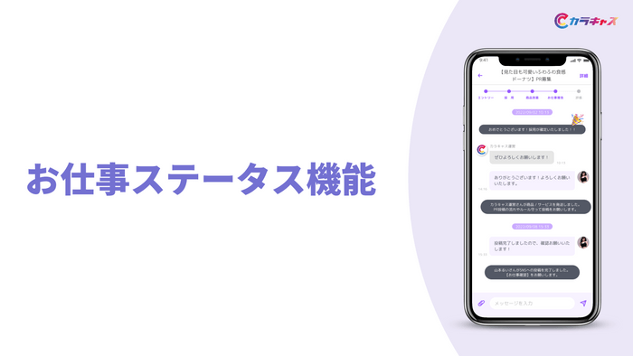 お仕事ステータス機能