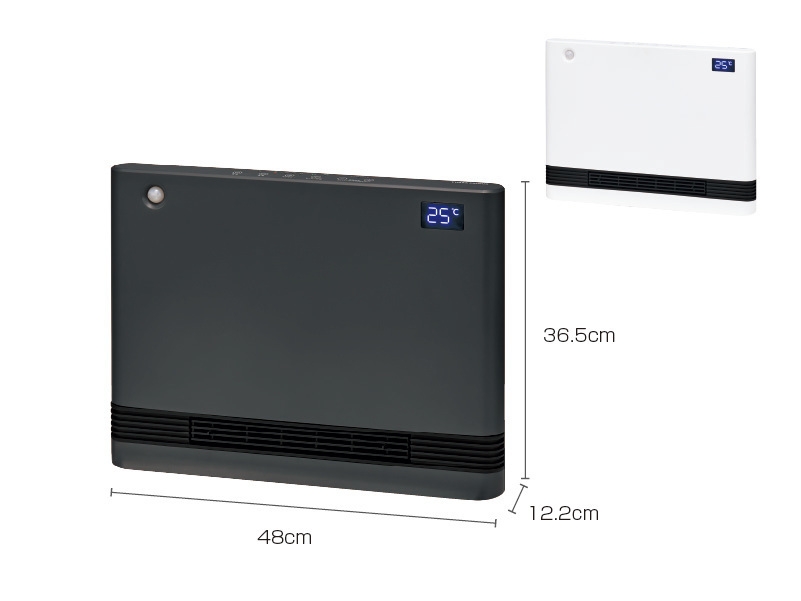 ファンを取り外して洗えるワイドセラミックヒーター