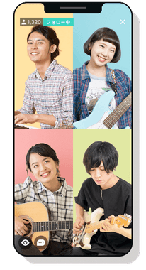 配信画面イメージ(4人ver)