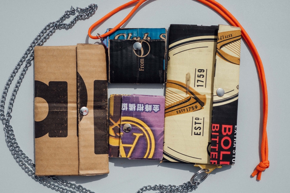 段ボールでオリジナルの財布作り