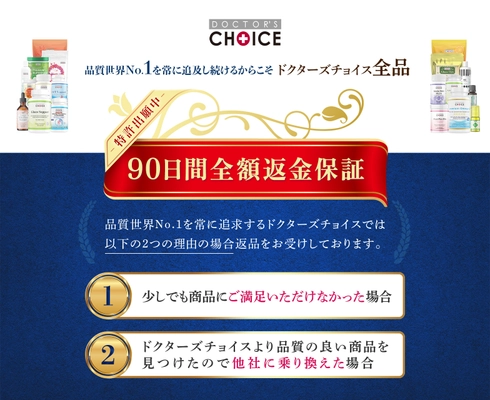 「満足していても返金OK」 ドクターズチョイスが常識を超えた返金保証制度で特許出願